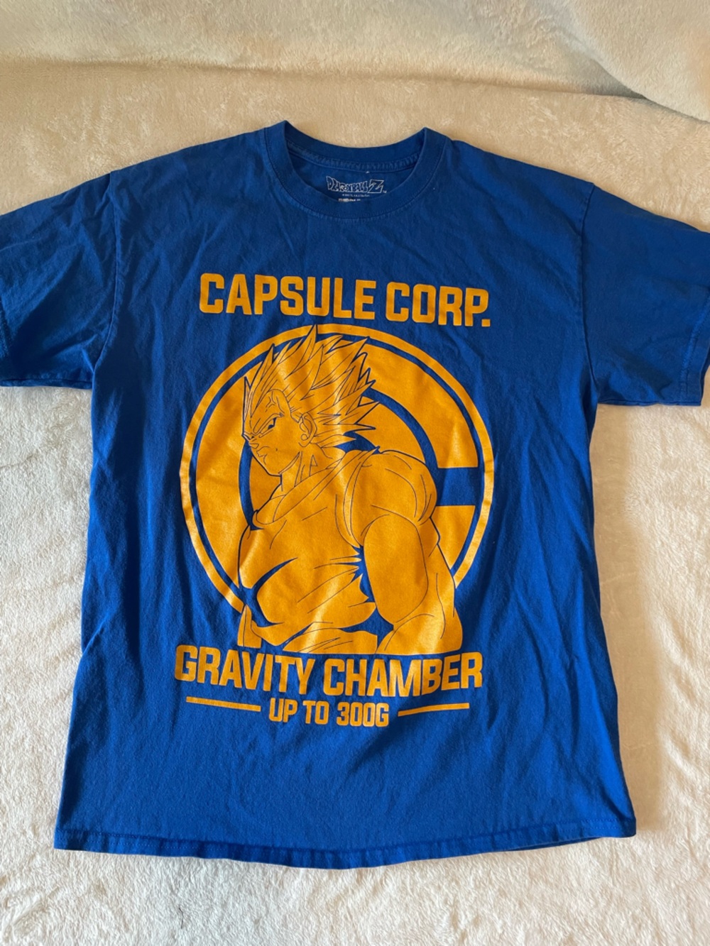 DBZ Gildan Royal Blue T-Shirt with Vegeta at The Gravity Chamber.